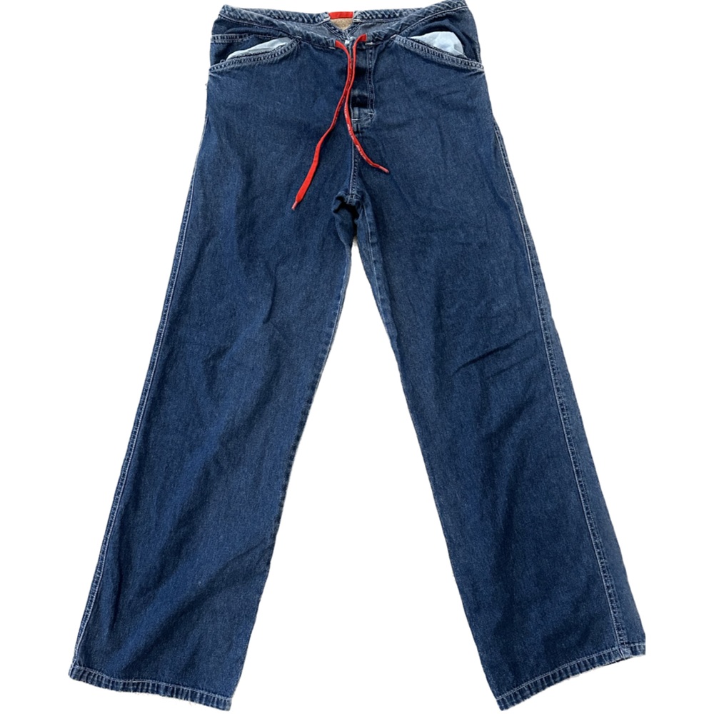 Size Large Roxy Jeans Unique velcro fly Unisex